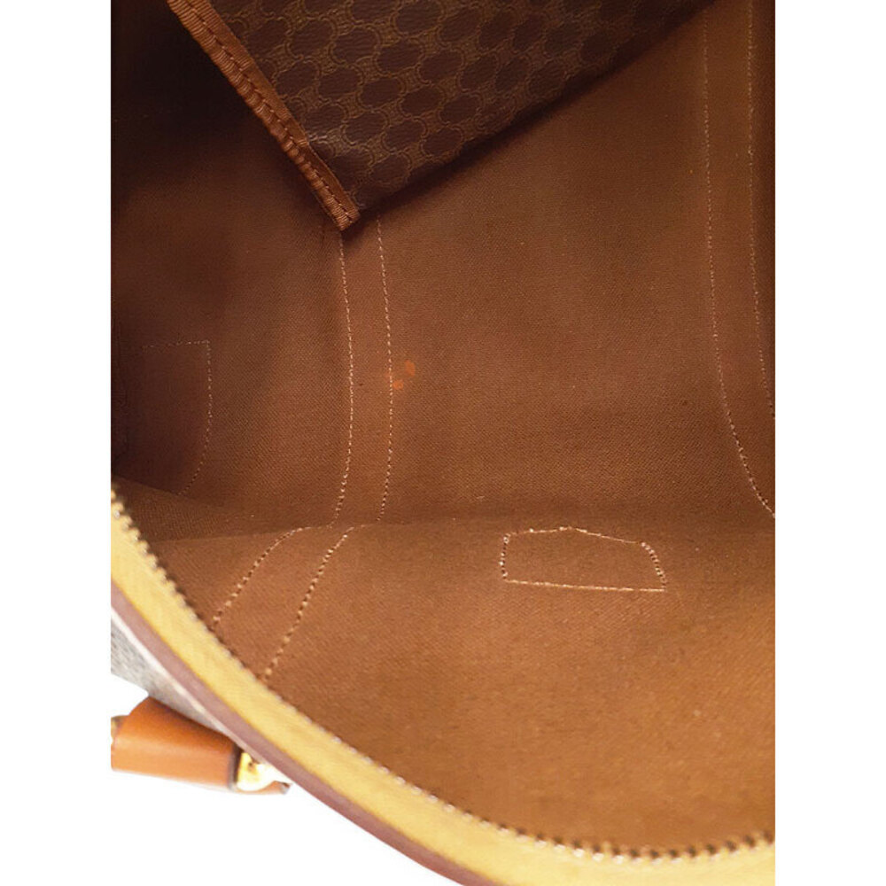 Celine Macadam Boston bag canvas tan trim handles Brown - Picture 5 of 9